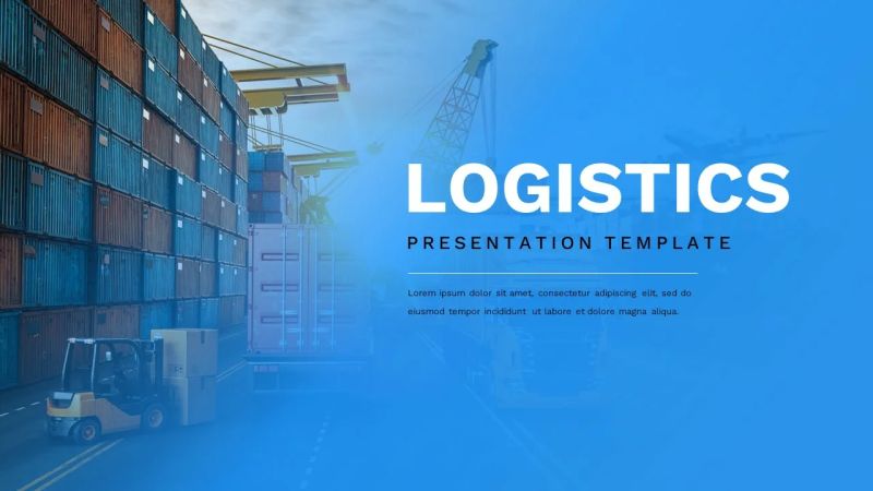 Logistics Presentation Slides Slidekit - Light Illustration Collection - HD Quality