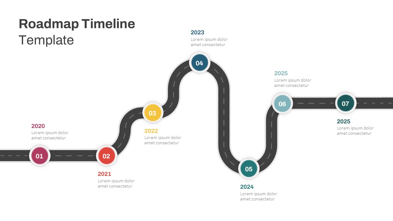 Free Strategy Roadmap Template PPT And Google Slides SlideKit 7 Step Roadmap Timeline PowerPoint Template 
