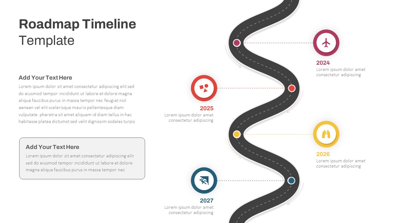 Digital Roadmap PowerPoint Google Slides SlideKit Roadmap Time Line PowerPoint Template 