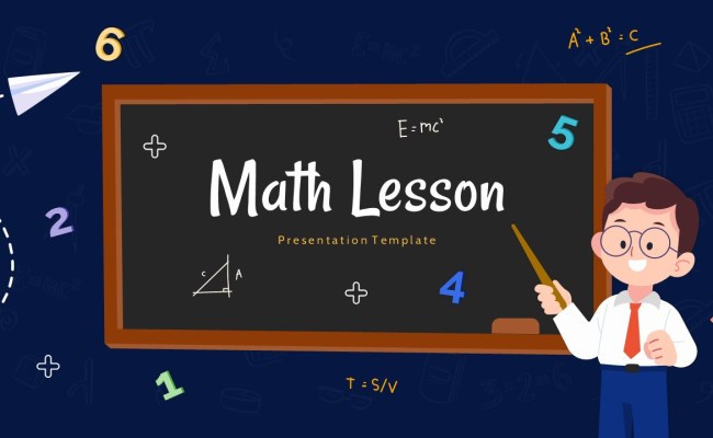 Free Maths Lesson PowerPoint Template And Google Slides - SlideKit