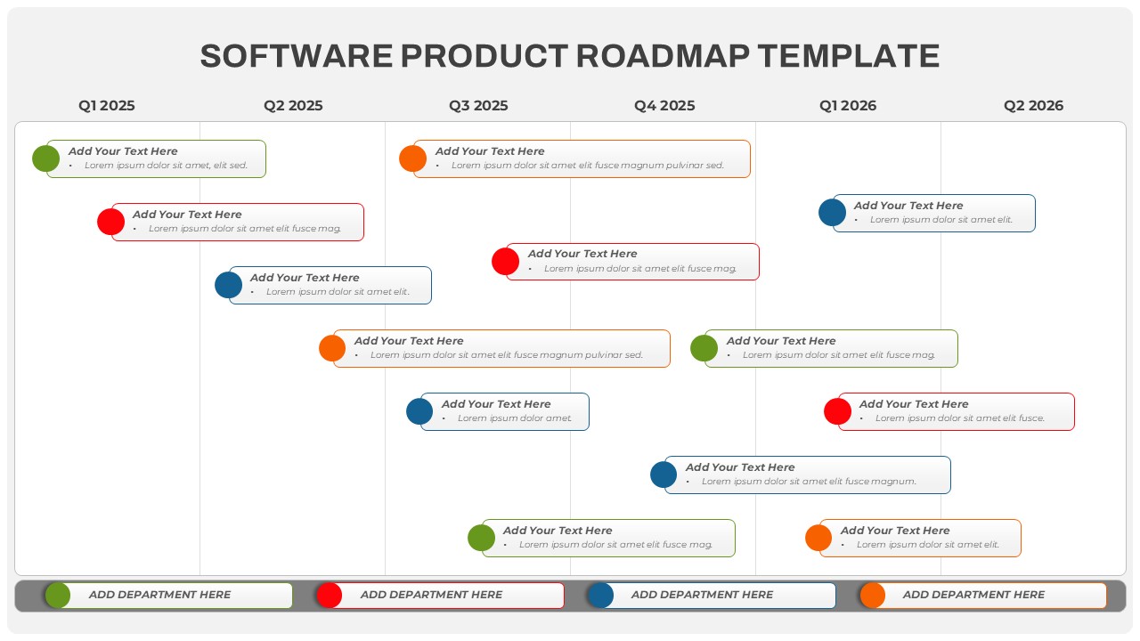 Roadmap PowerPoint Templates And Google Slides SlideKit Software Roadmap Template For PowerPoint And Google Slides 