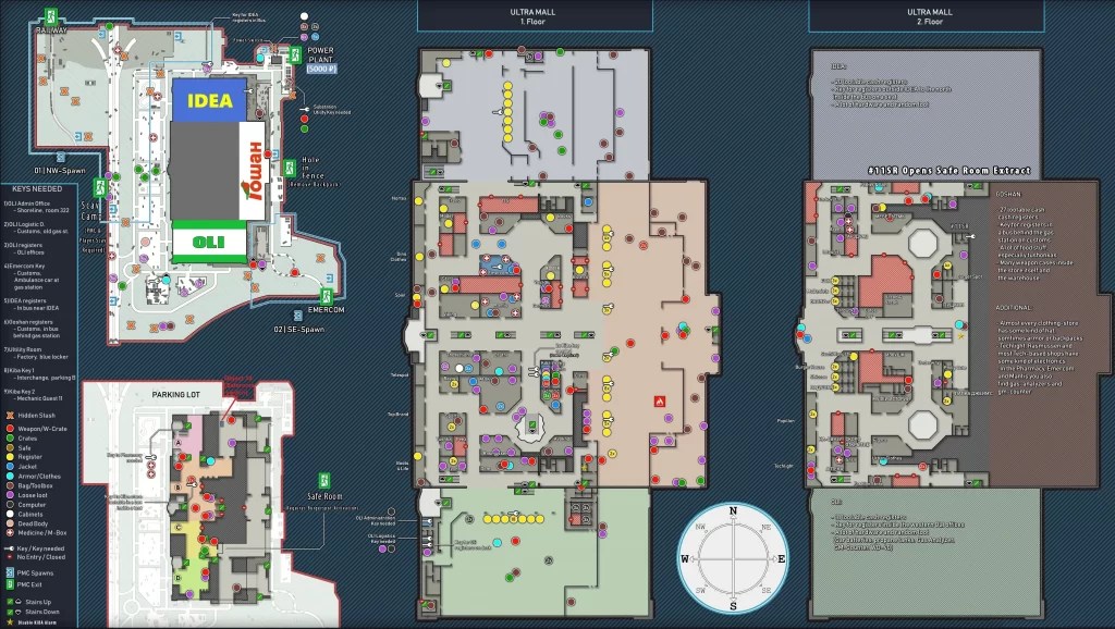 Escape From Tarkov Learn The Interchange Map In 2026 Escape From Tarkov Interchange Map All Extractions