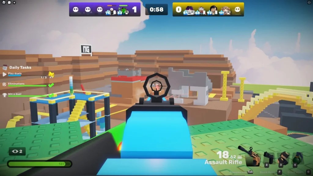 10 Best Roblox Shooter Games To Play Roblox Rivals FPS Screenshot