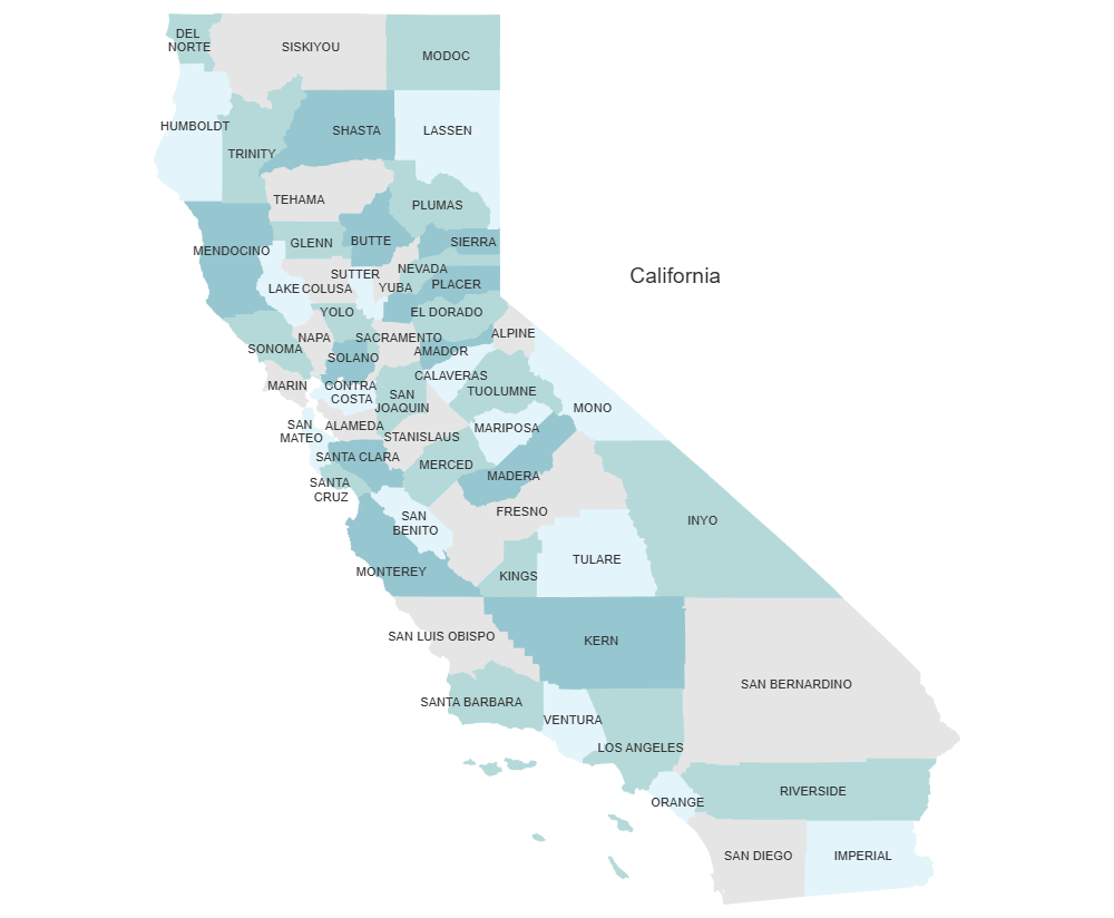 California Counties Map California Counties Map 