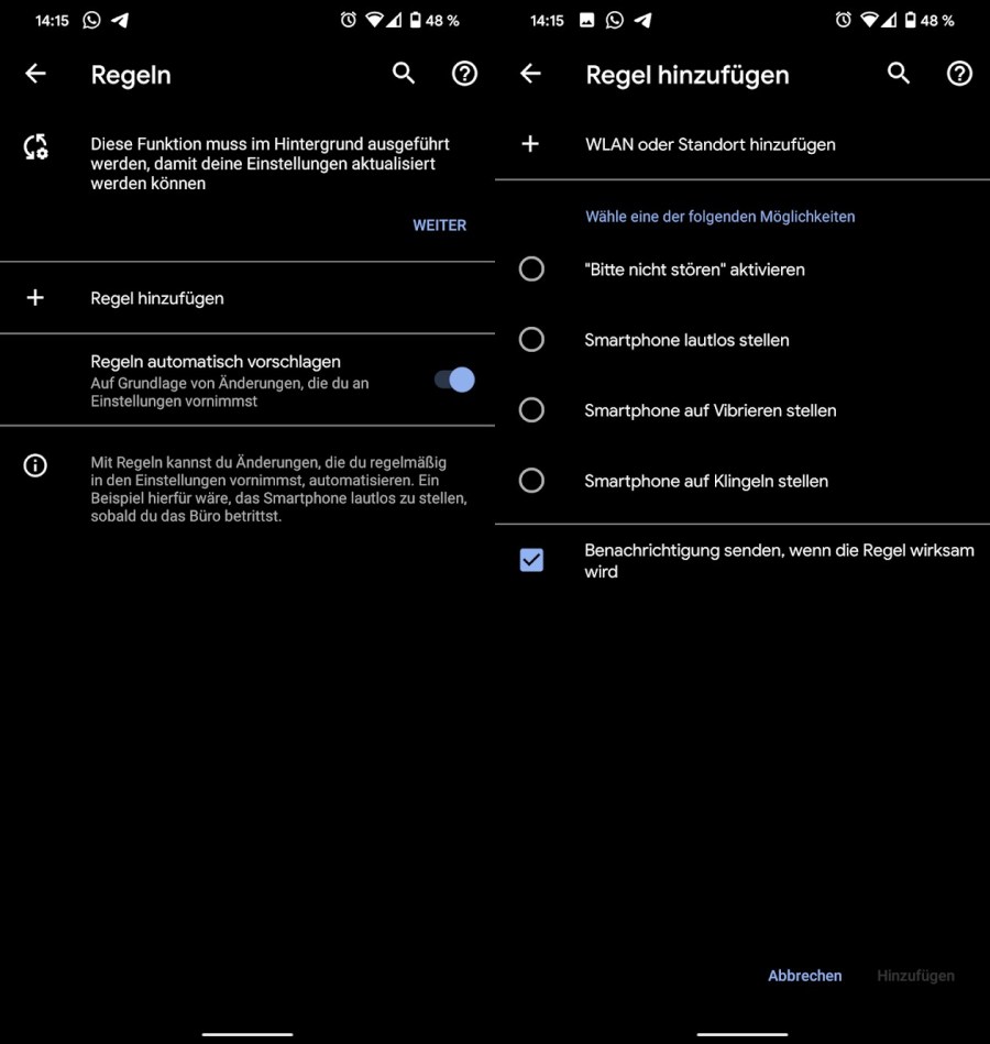 Google Pixel Regeln
