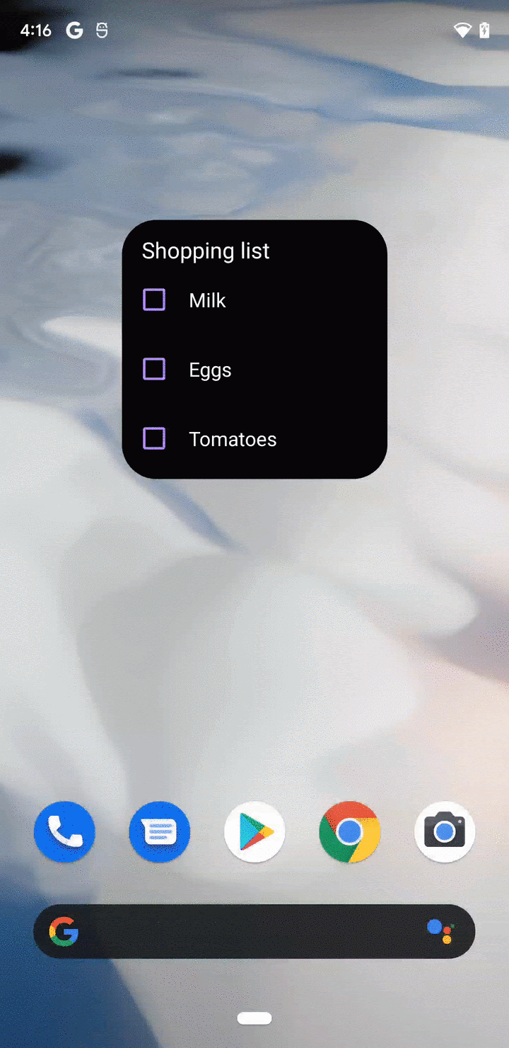 Widget Android 12 Uebergang Zur App