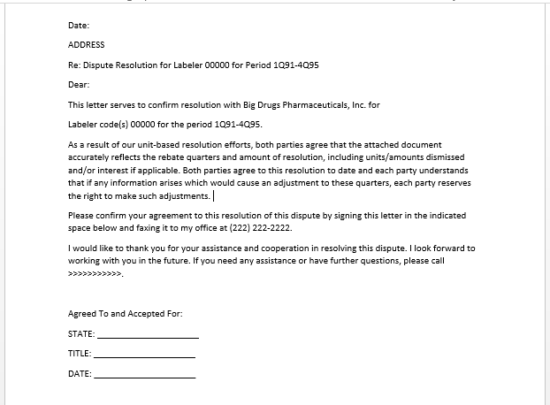 Dispute Resolution Letter Smart Letters