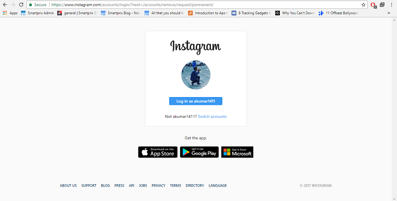 How to delete instagram account