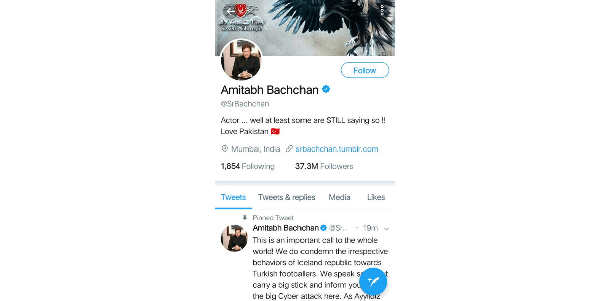 Amitabh Bachchan's Twitter account gets hacked by Turkish hackers, Mumbai Police initiates probe