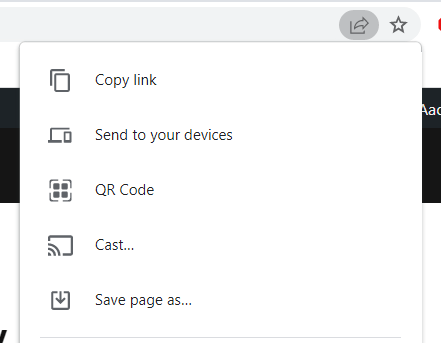 Google Chrome Share Tab