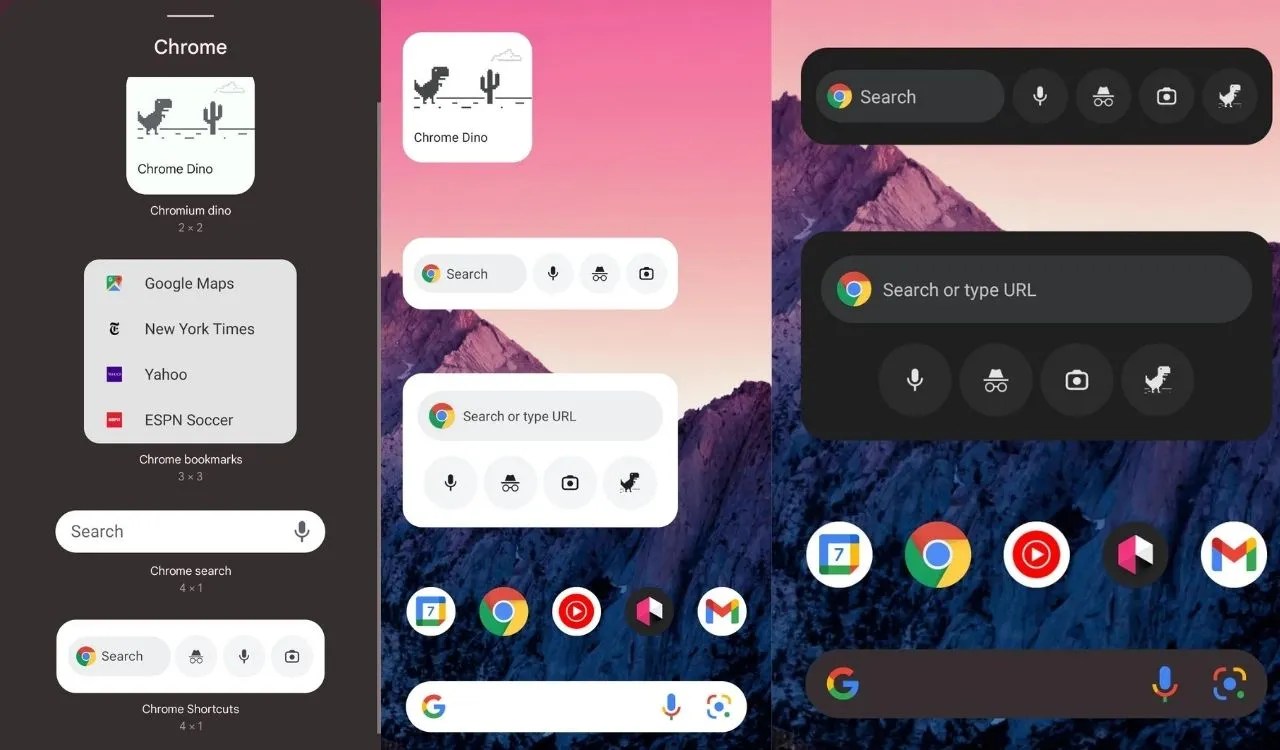 Chrome shortcuts” adds the Dino game to your Android screen