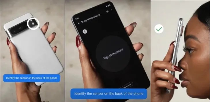 how does the Pixel 8 Pro temperature sensor work