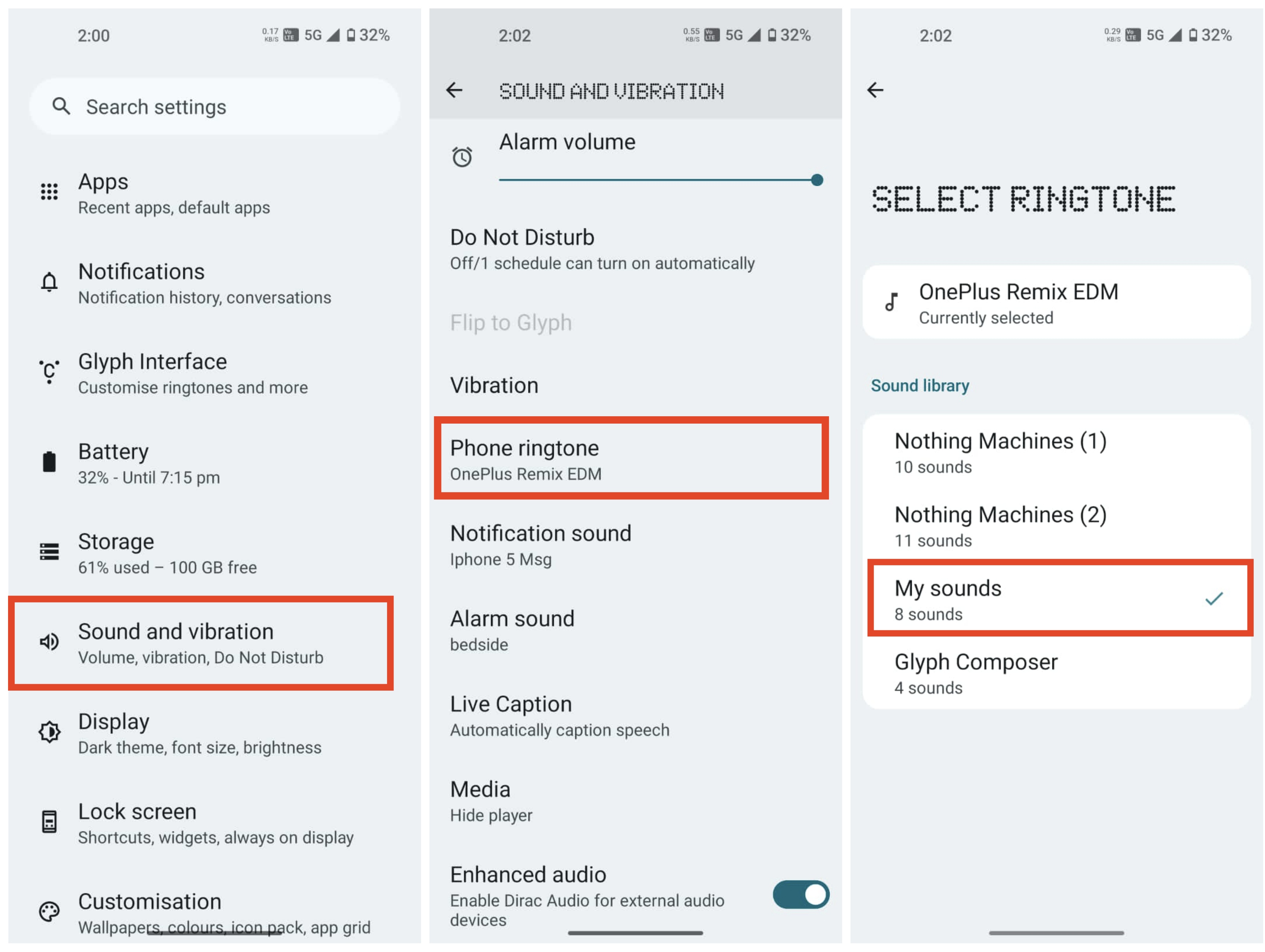 Set ringtone - Stock Android 