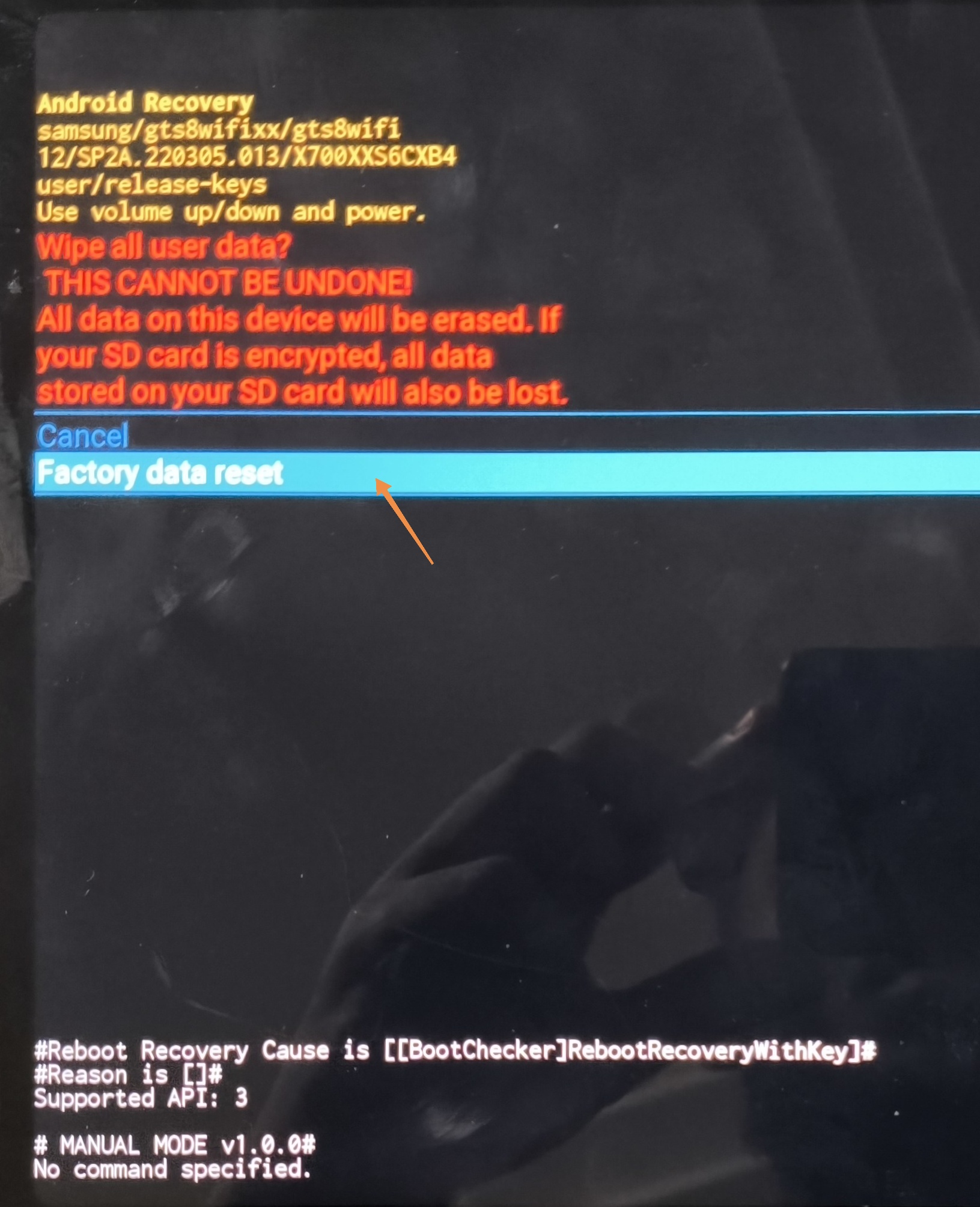 factory data reset