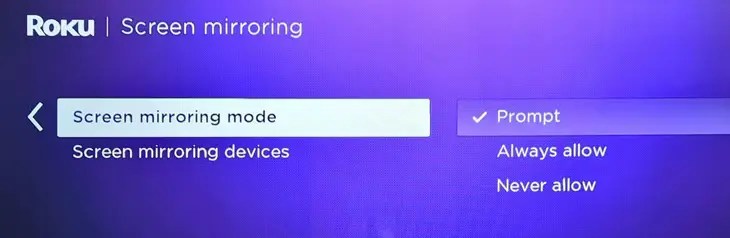 mirroring in roku 