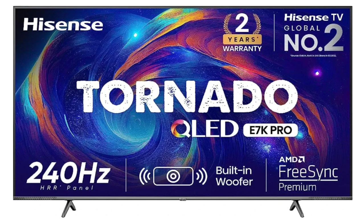 Hisense E7K Pro 55-inch Ultra HD 4K Smart QLED TV