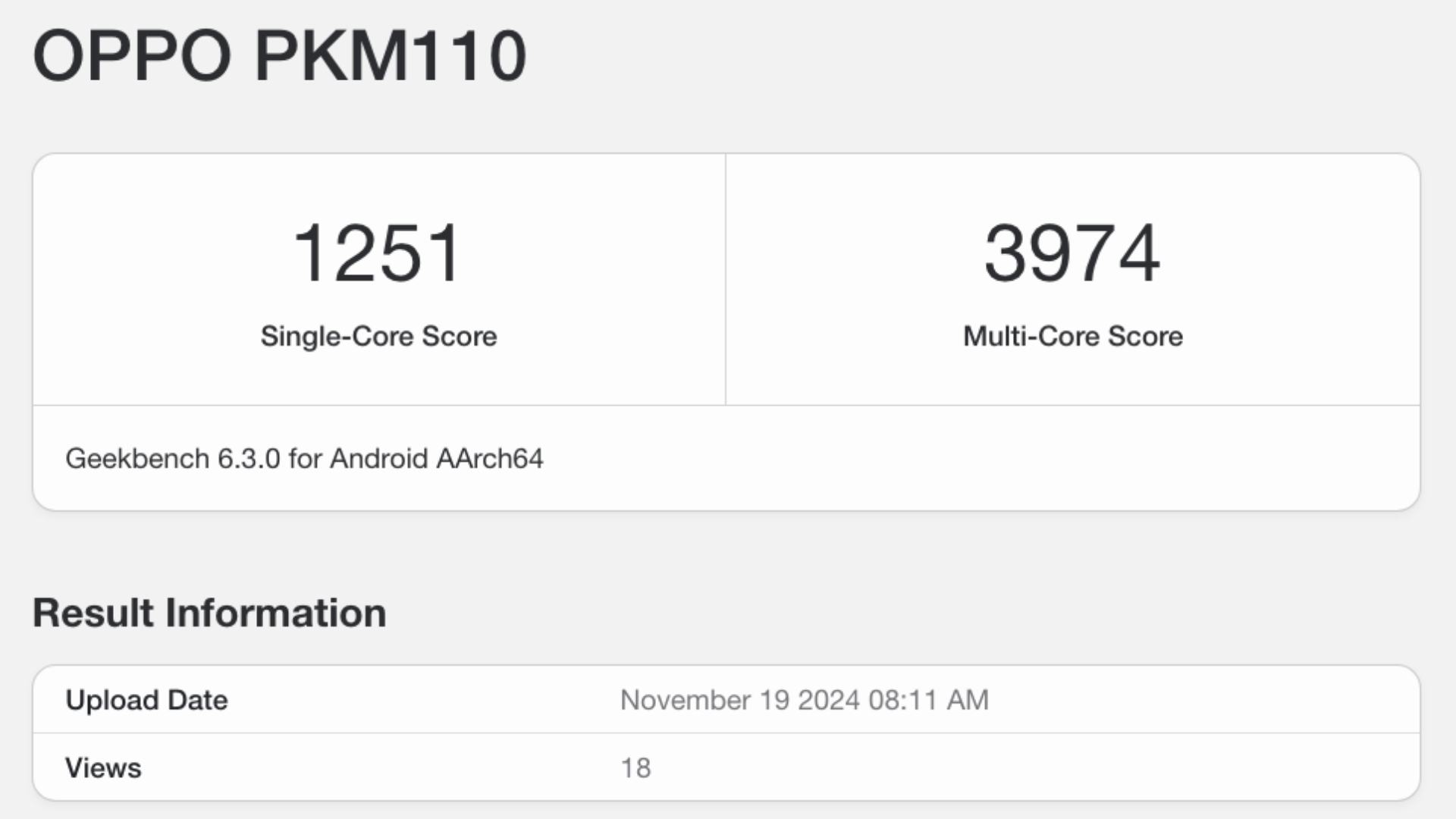 Reno 13 geekbench scores