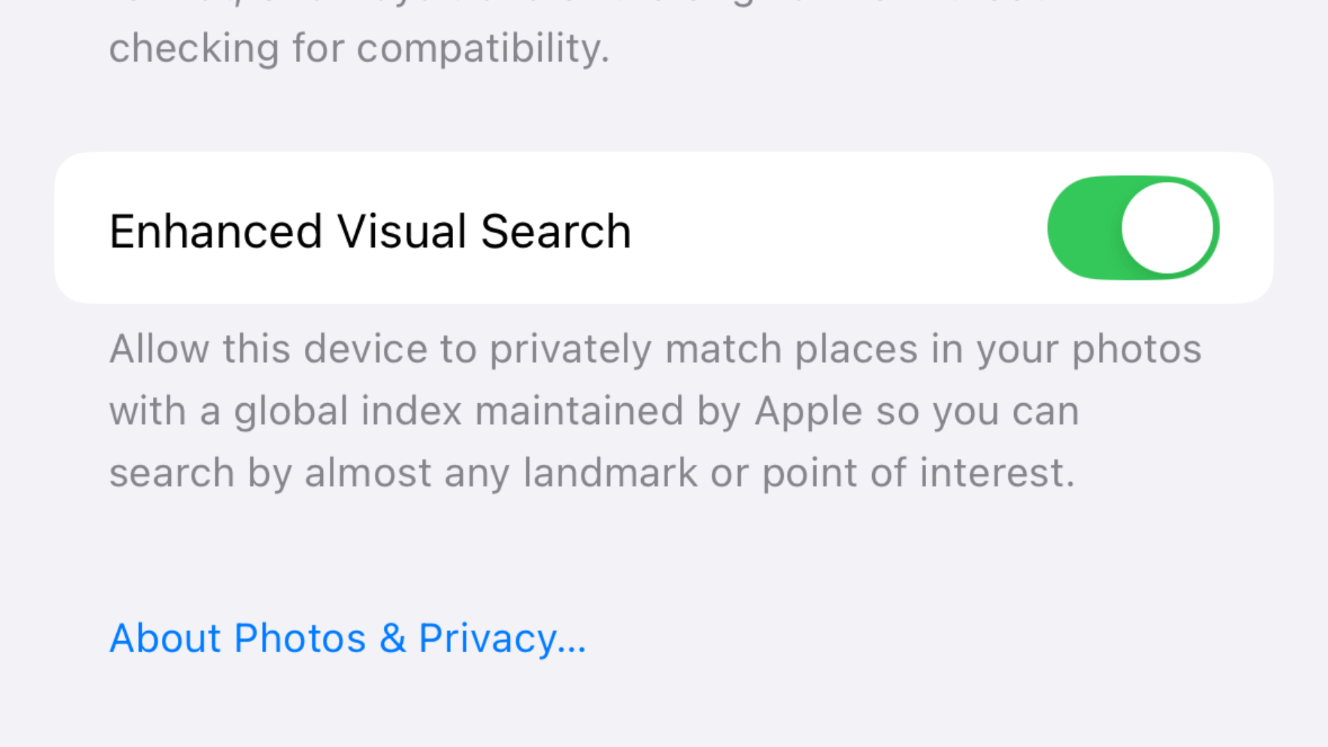 How To Turn Off Ehnhaced Visual Search?

