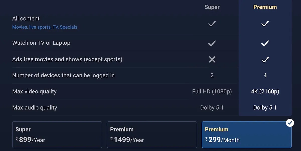 Disney+ Hotstar सब्सक्रिप्शन