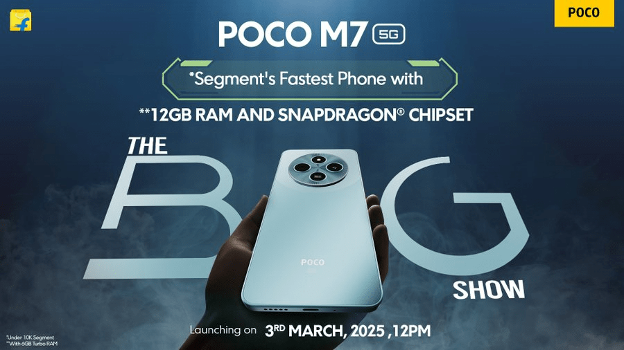 Poco M7 5G launch date teaser