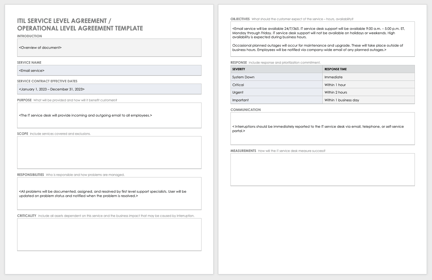 Order Of Service Template Word