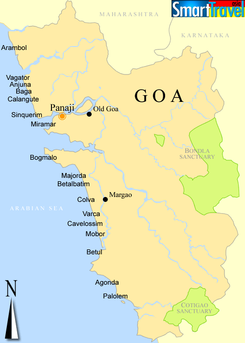 Baga Beach Map Baga India All You Must Know Before You Go MGNAR MAPGoa 