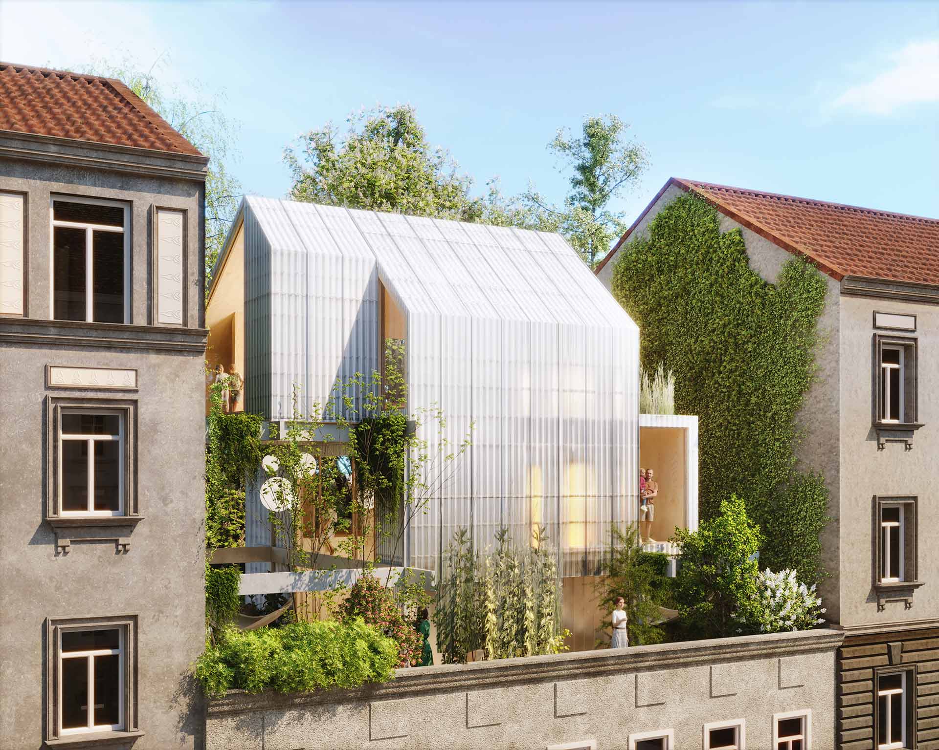 View of the urban tree house