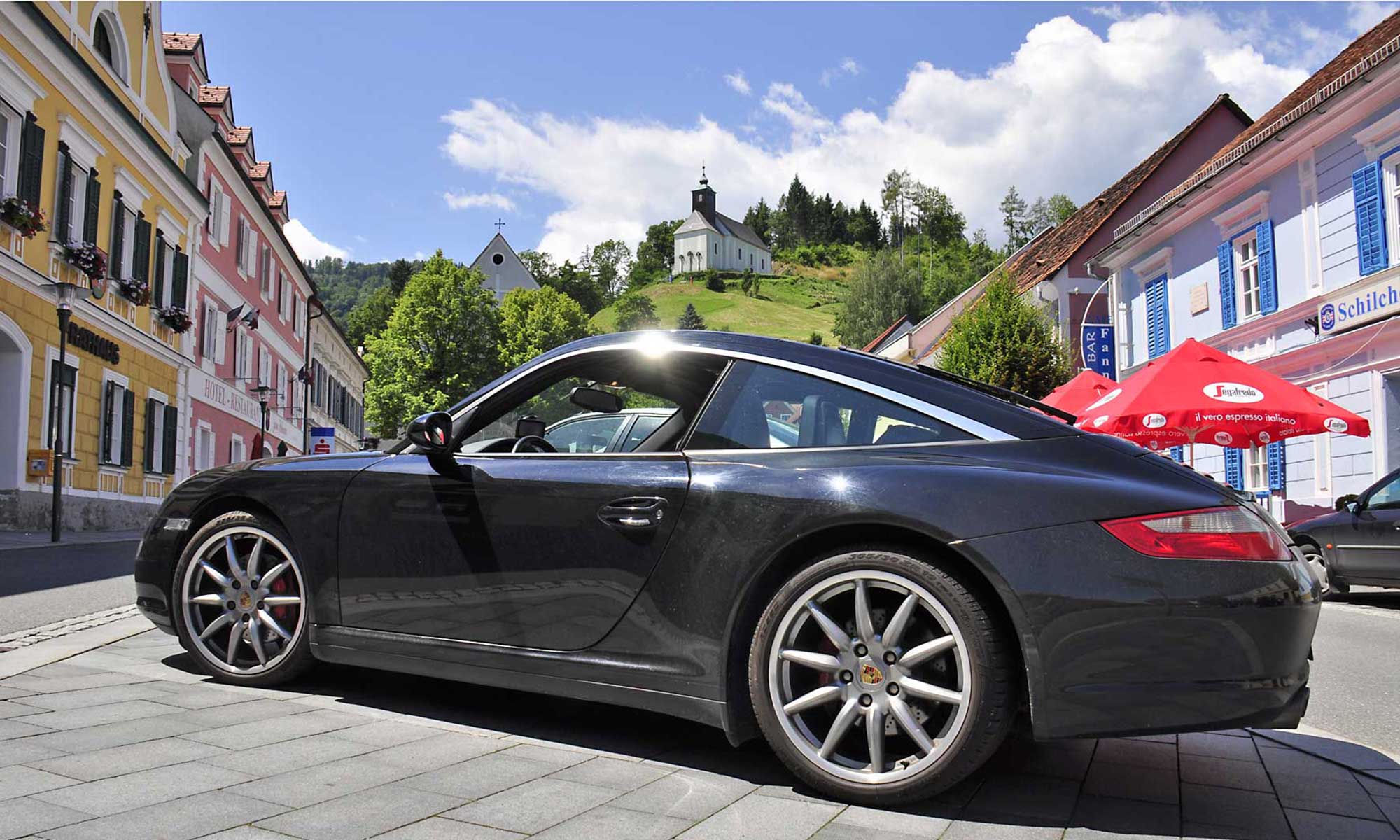 Porsche 911 / 997 Targa 4S seiltich links