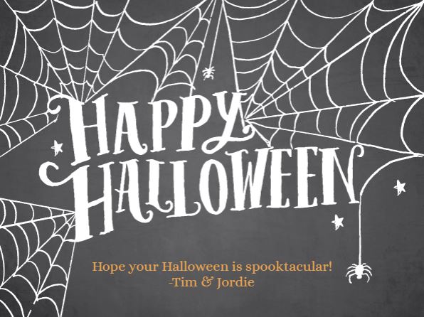 A happy halloween wish just for grins! Halloween Greeting Card Messages Sayings Smilebox