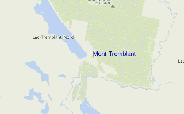 Mont Tremblant Ski Resort Guide Location Map.