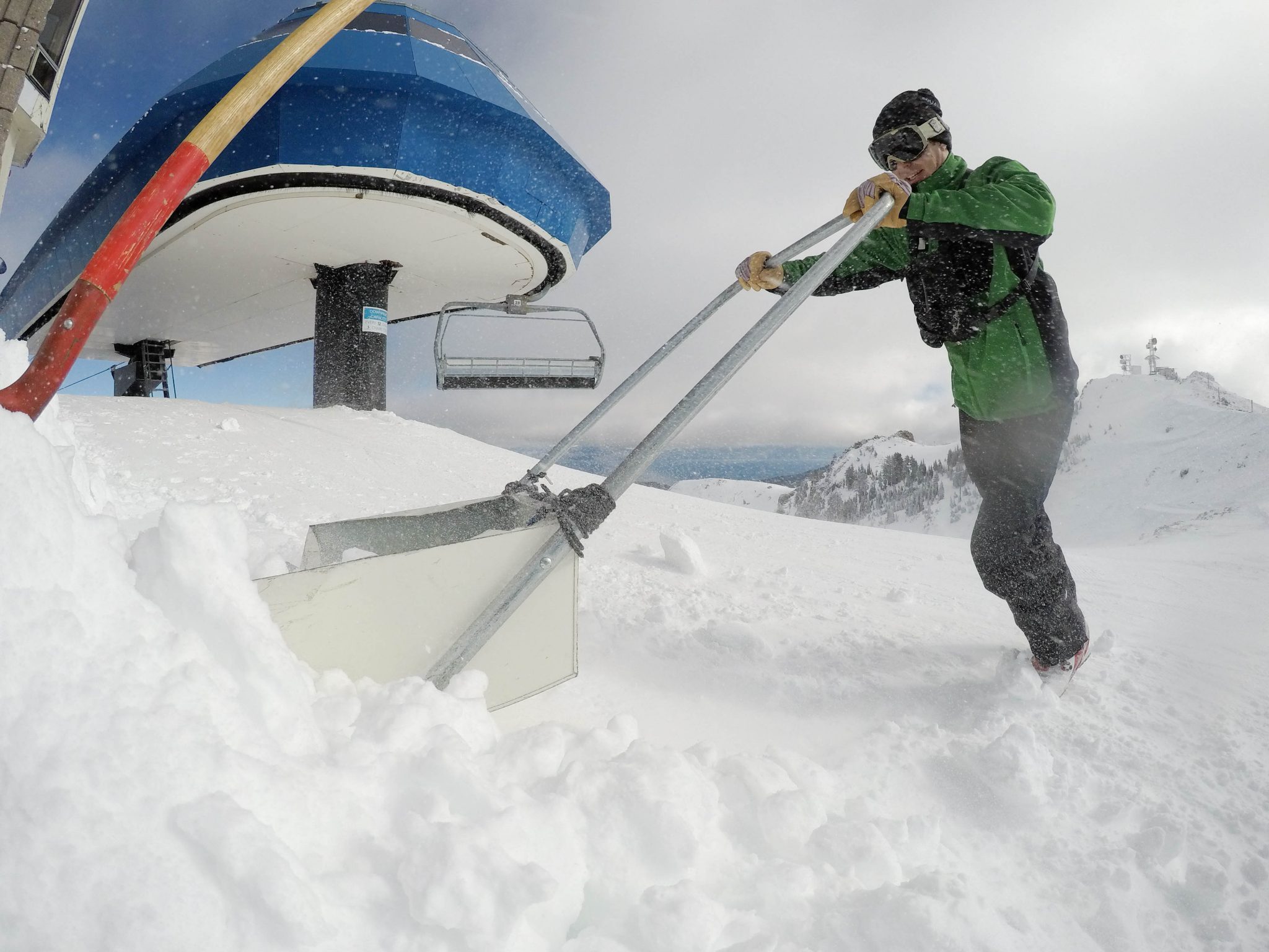 Squaw getting the California storm goods