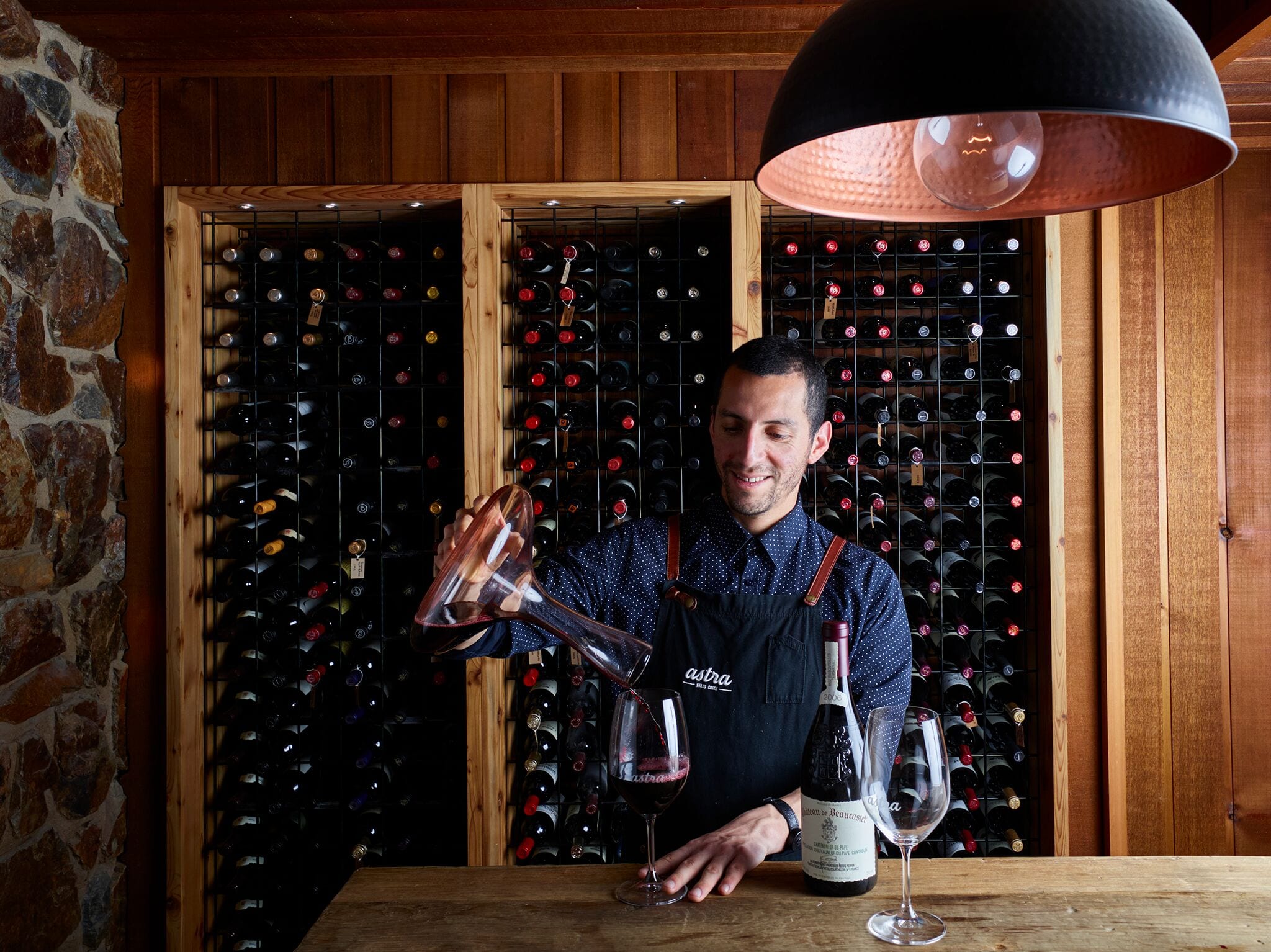 The wine cellar, of course.