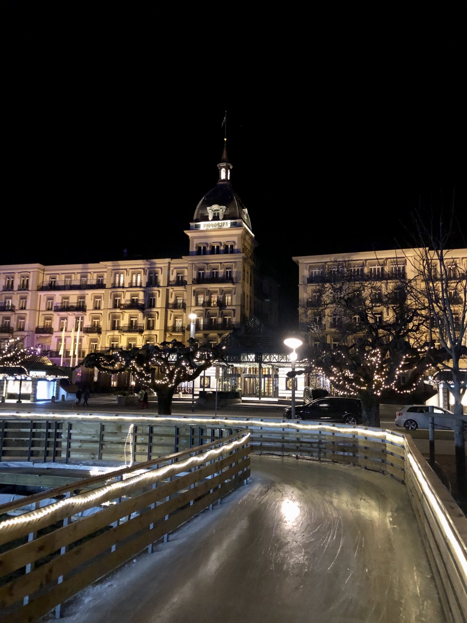 Ice skating through Interlaken