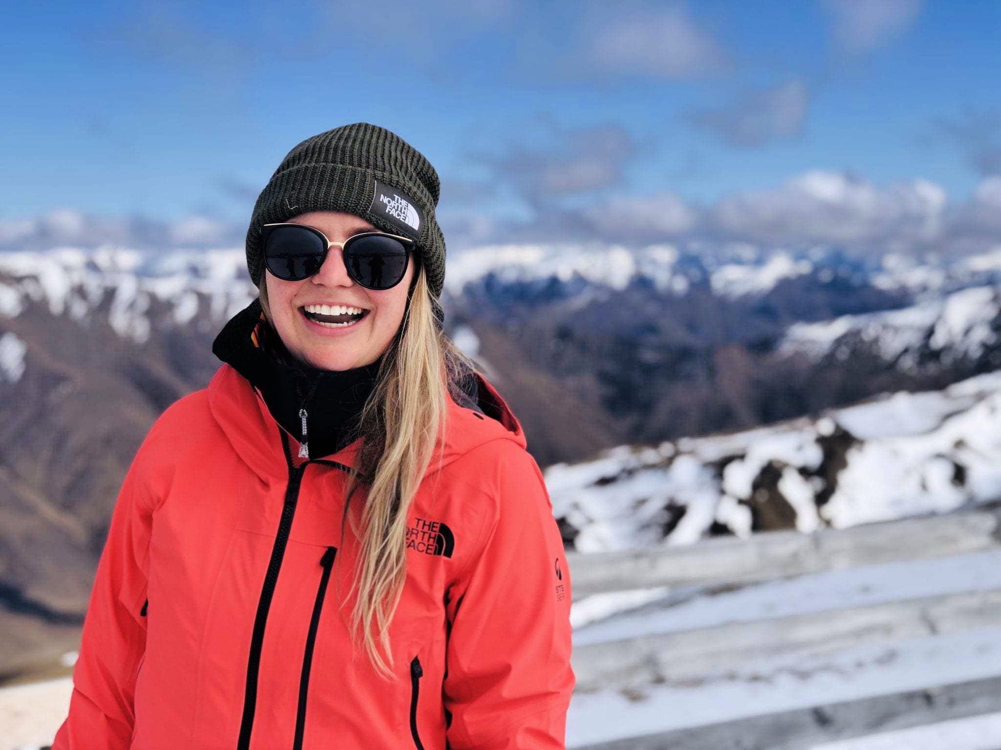 Natalia on assignment in New Zealand with The North Face.