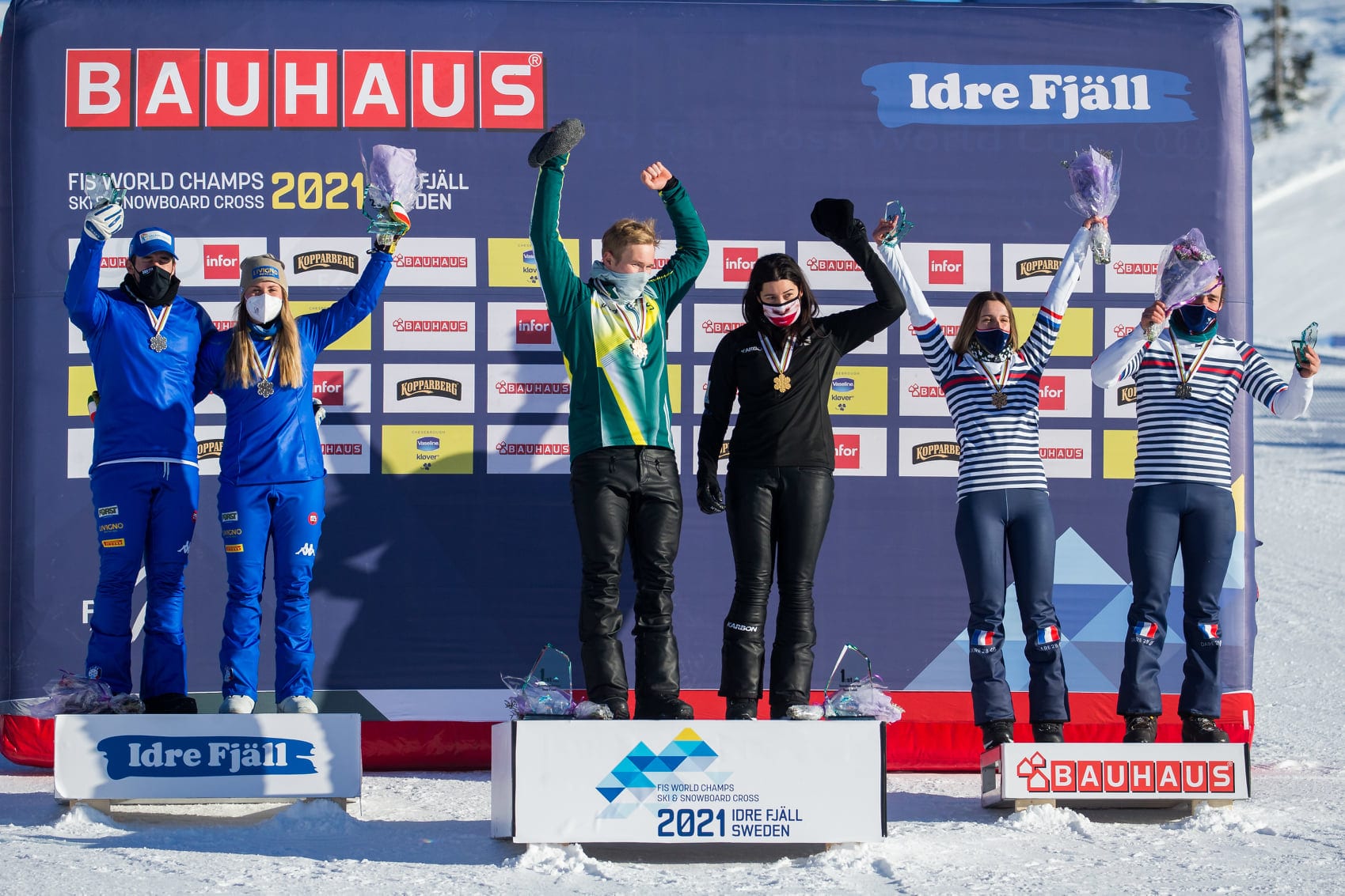 Belle Brockhoff and Jarryd Huges. World Champions. Photo credit: GEPA pictures