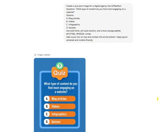 quiz post creation ChatGPT Prompts