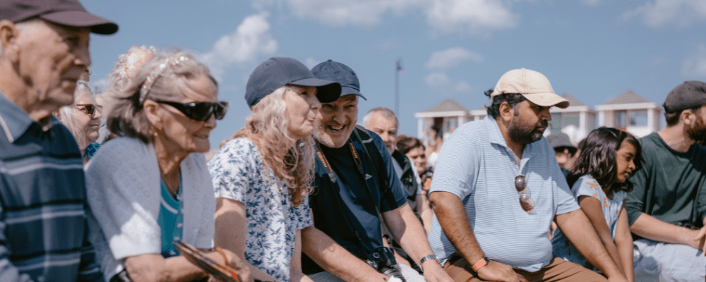 members of the public laughing at a performance show at SO Festival