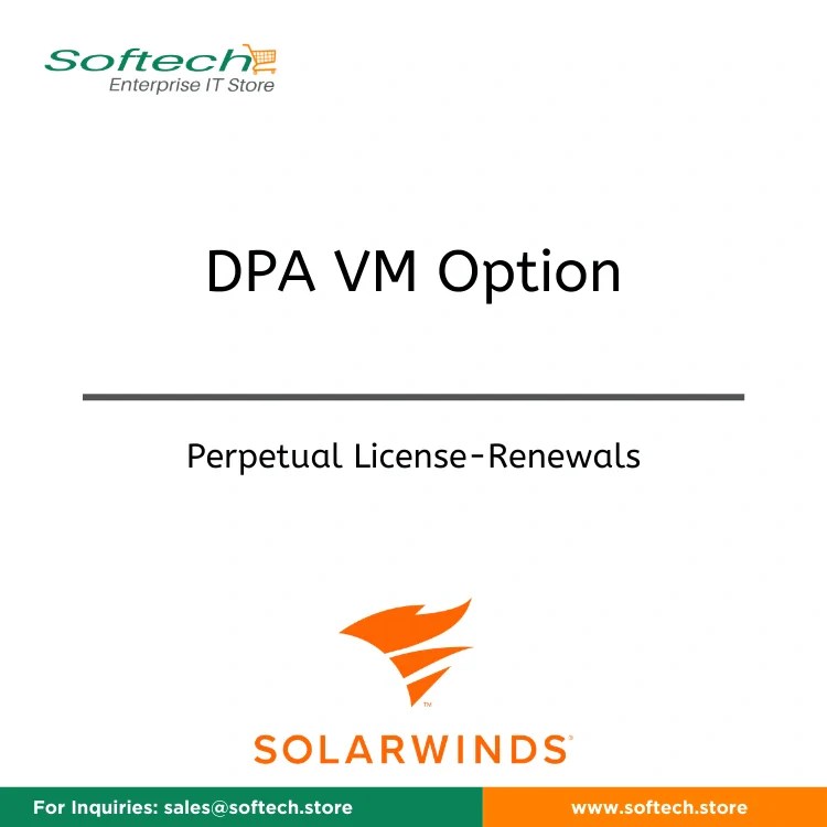 Solarwinds Dpa Vm Option Add On Maintenance Renewal Softech Store
