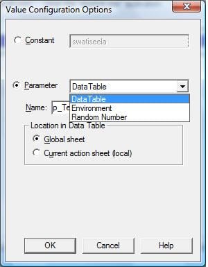 QTP Parameterization datatable