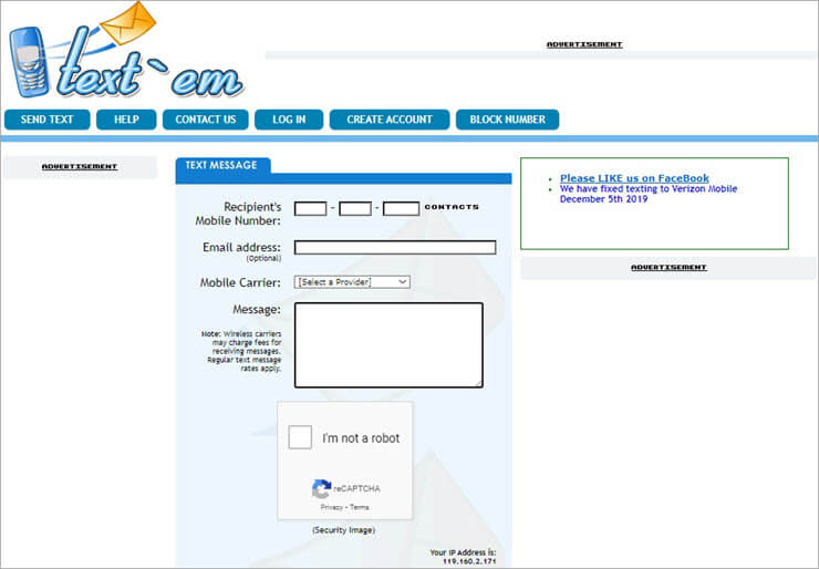 Enter the united states's phone number, your text message and click send. 11 Best Websites To Send Free Text Message Sms Online