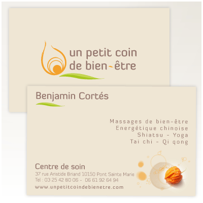 un petit coin de bien-être : carte de visite | Solène Besnard