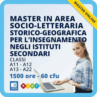 Master A11, A12, A13, A22 area socio-letteraria storico-geografica