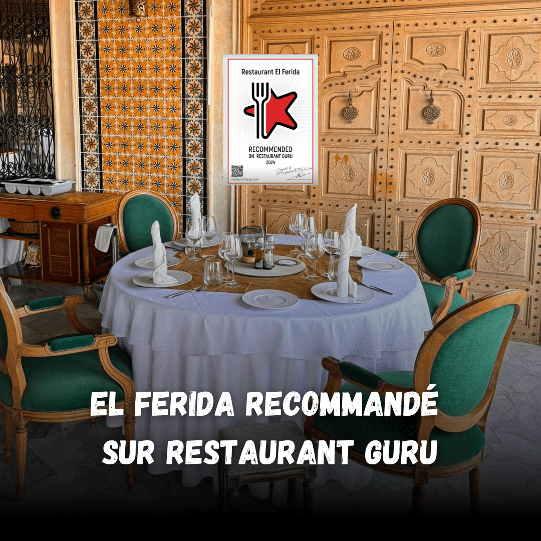 Djerba : El FERIDA, récemment primé comme « établissement recommandé » sur Restaurant Guru