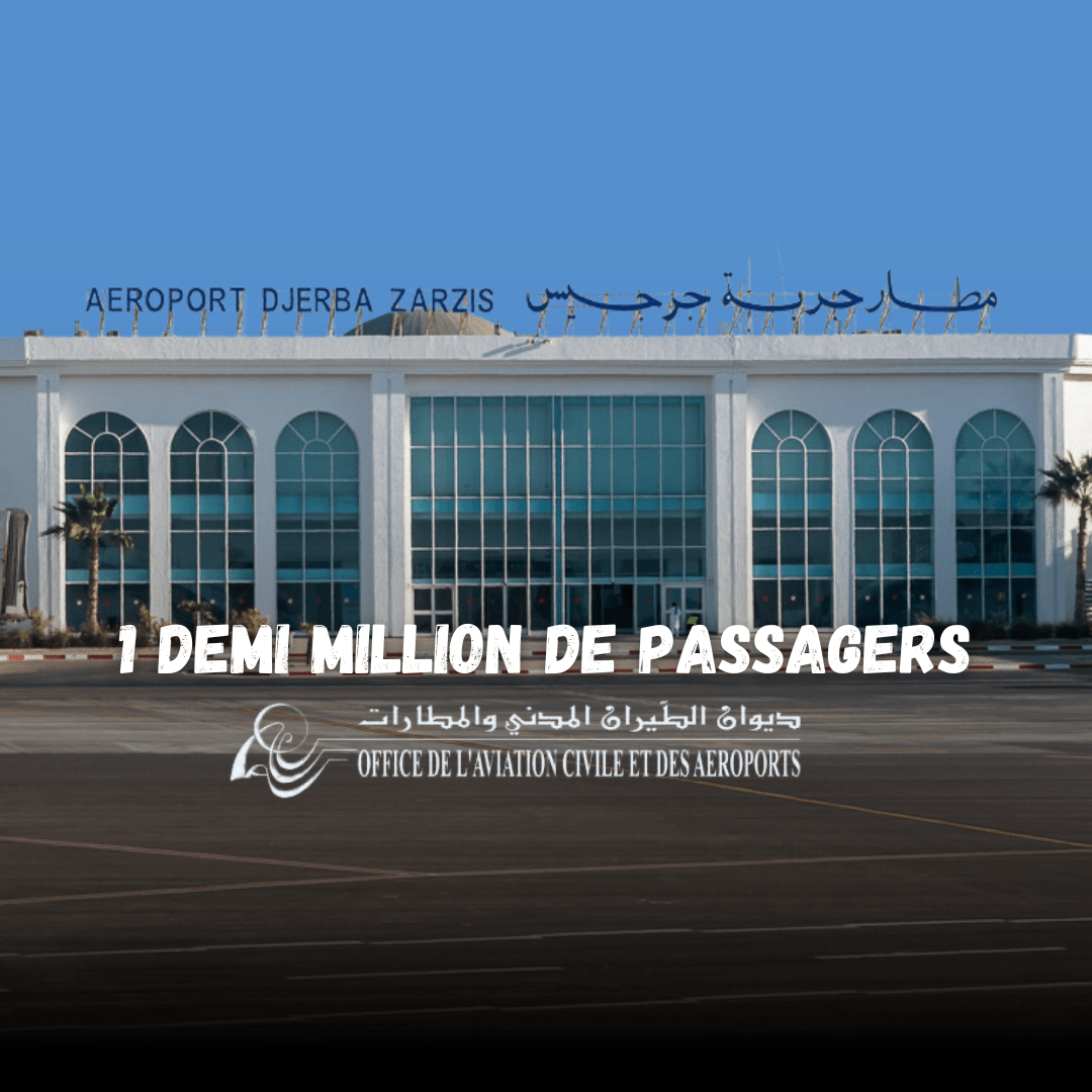 L‘aéroport de Djerba a enregistré plus d’1 demi million de passagers au cours des 5 premiers mois