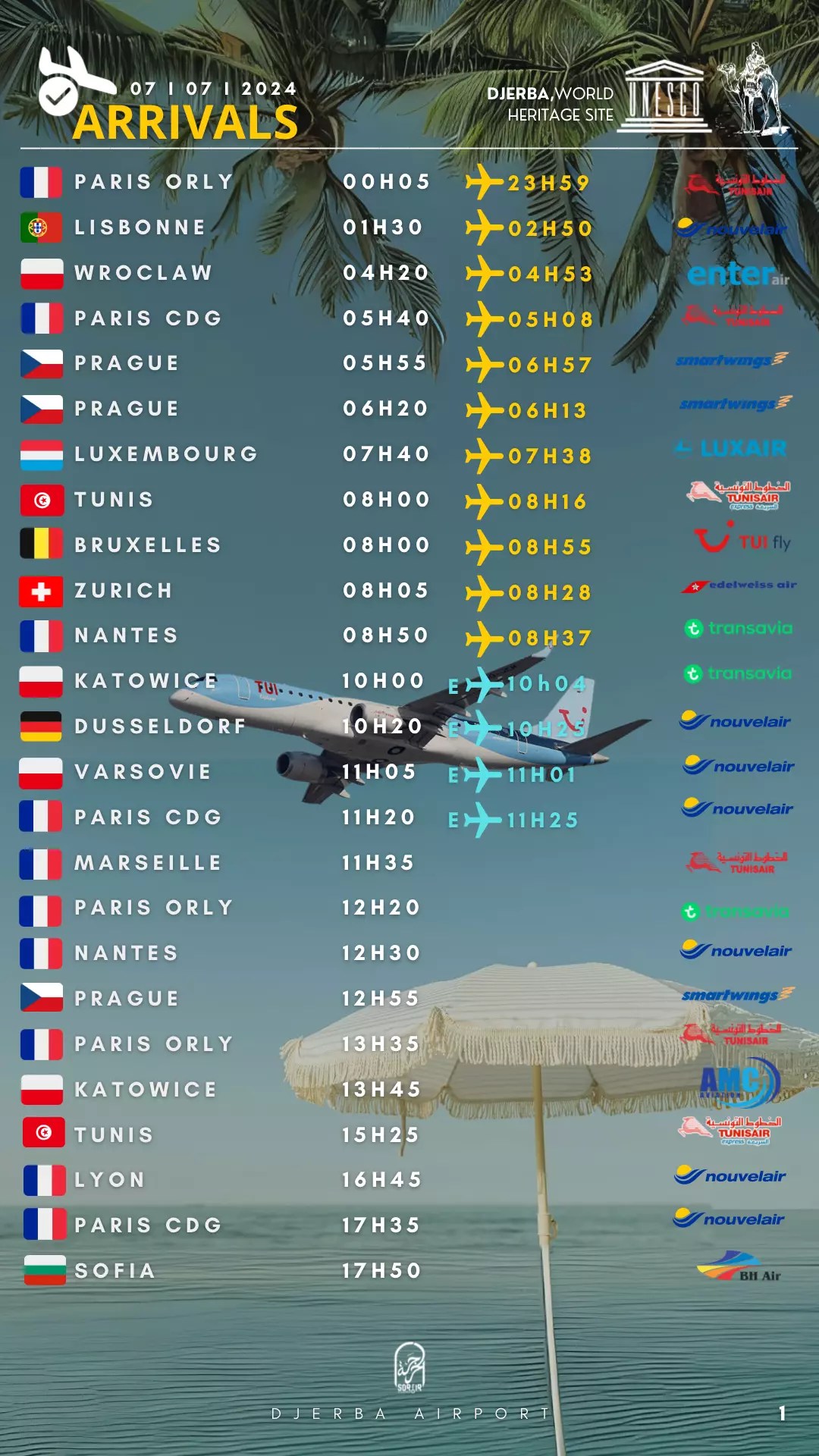 arrivals djerba