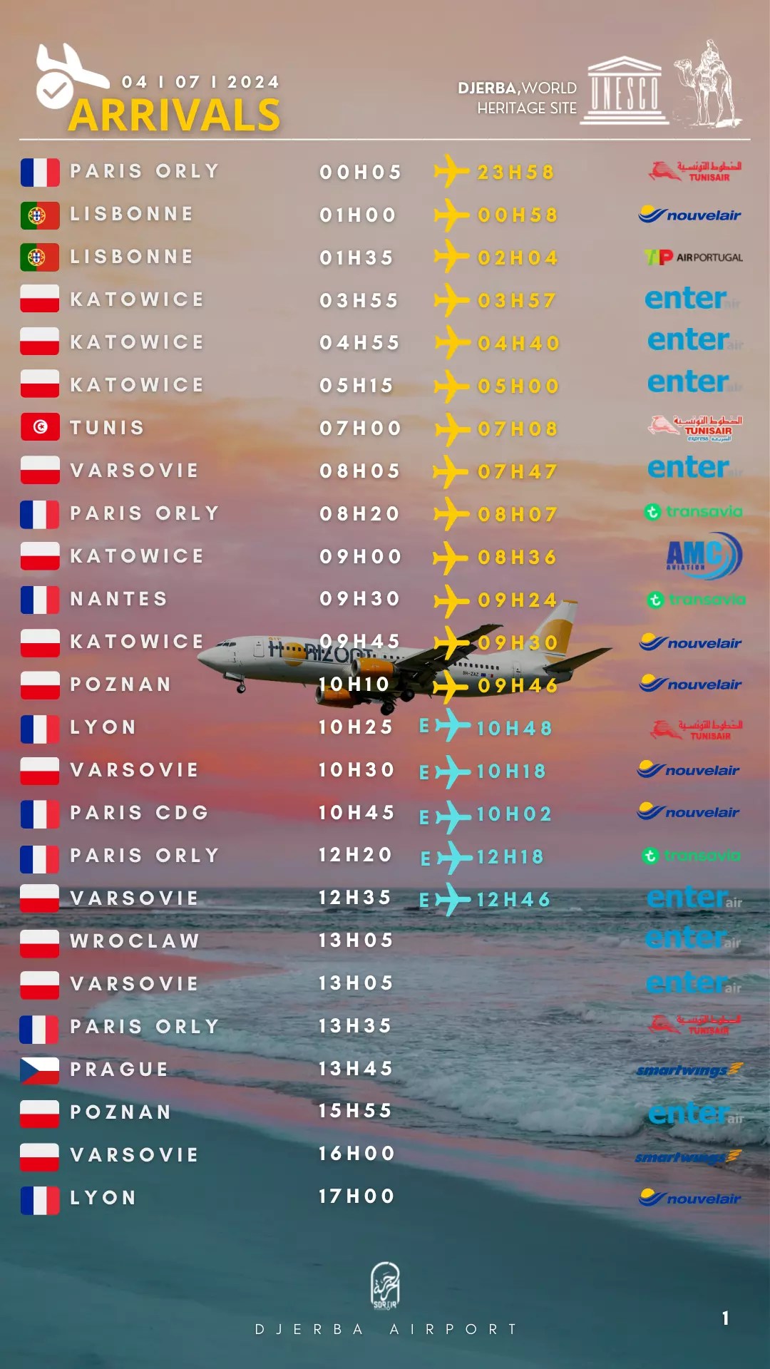 arrivals djerba