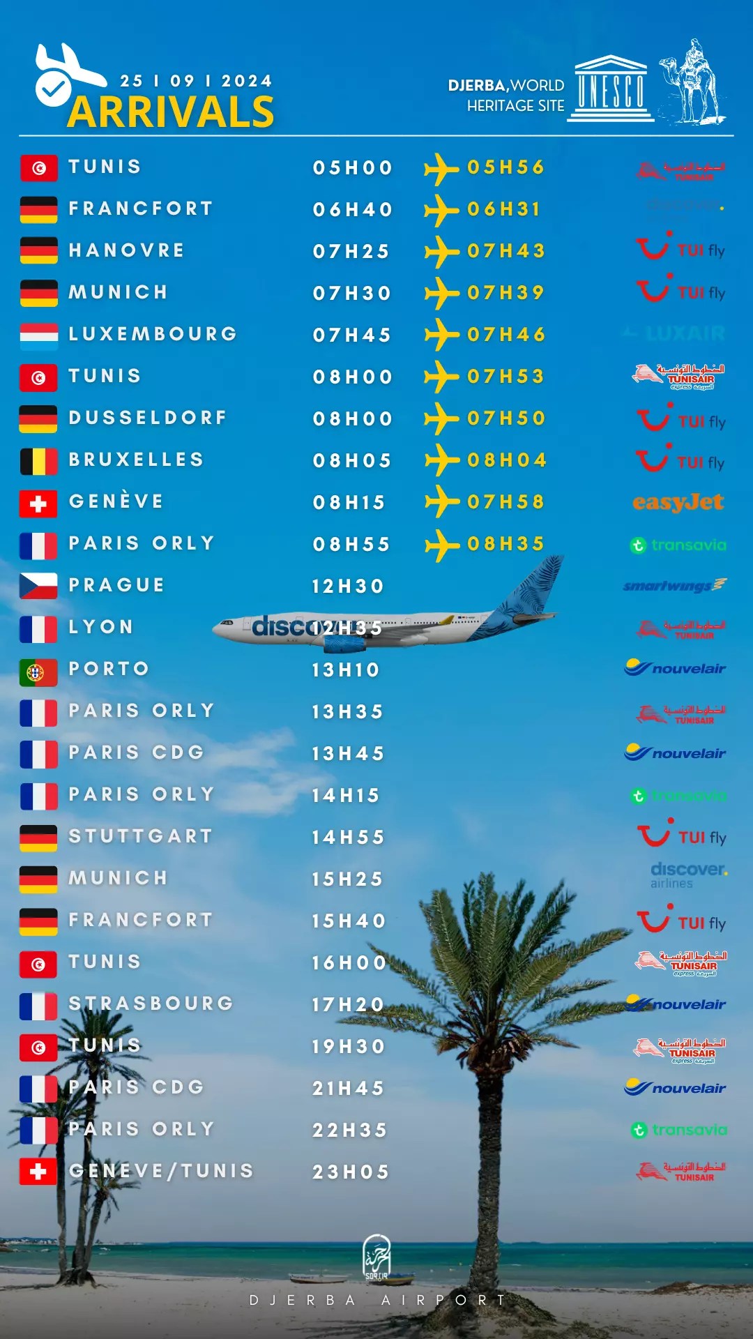 arrivals djerba
