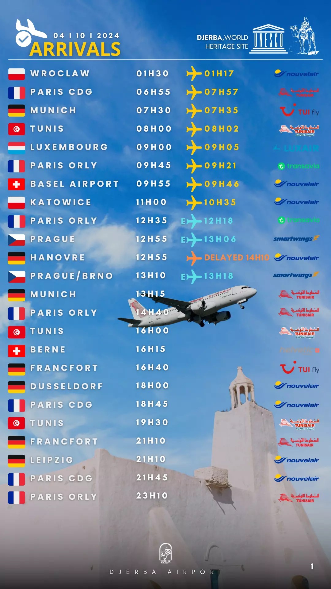 arrivals djerba