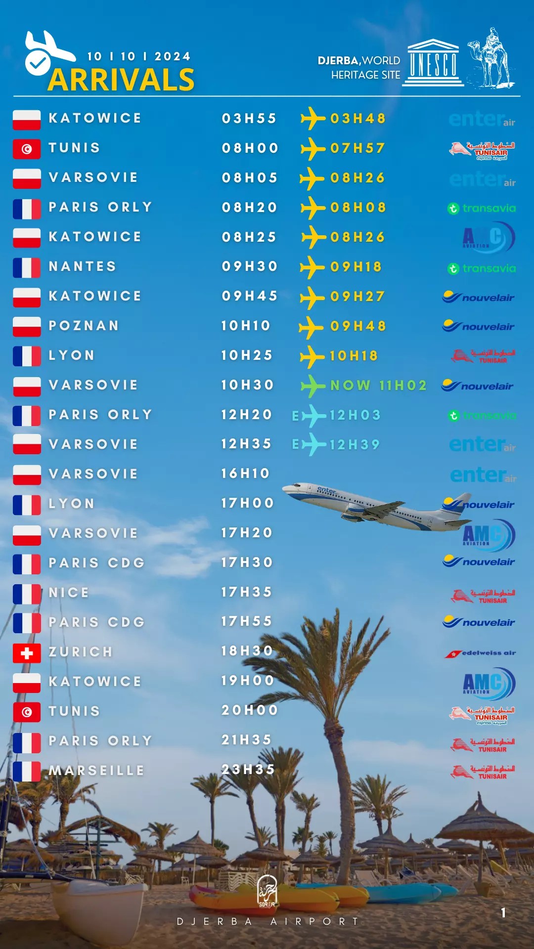 arrivals djerba