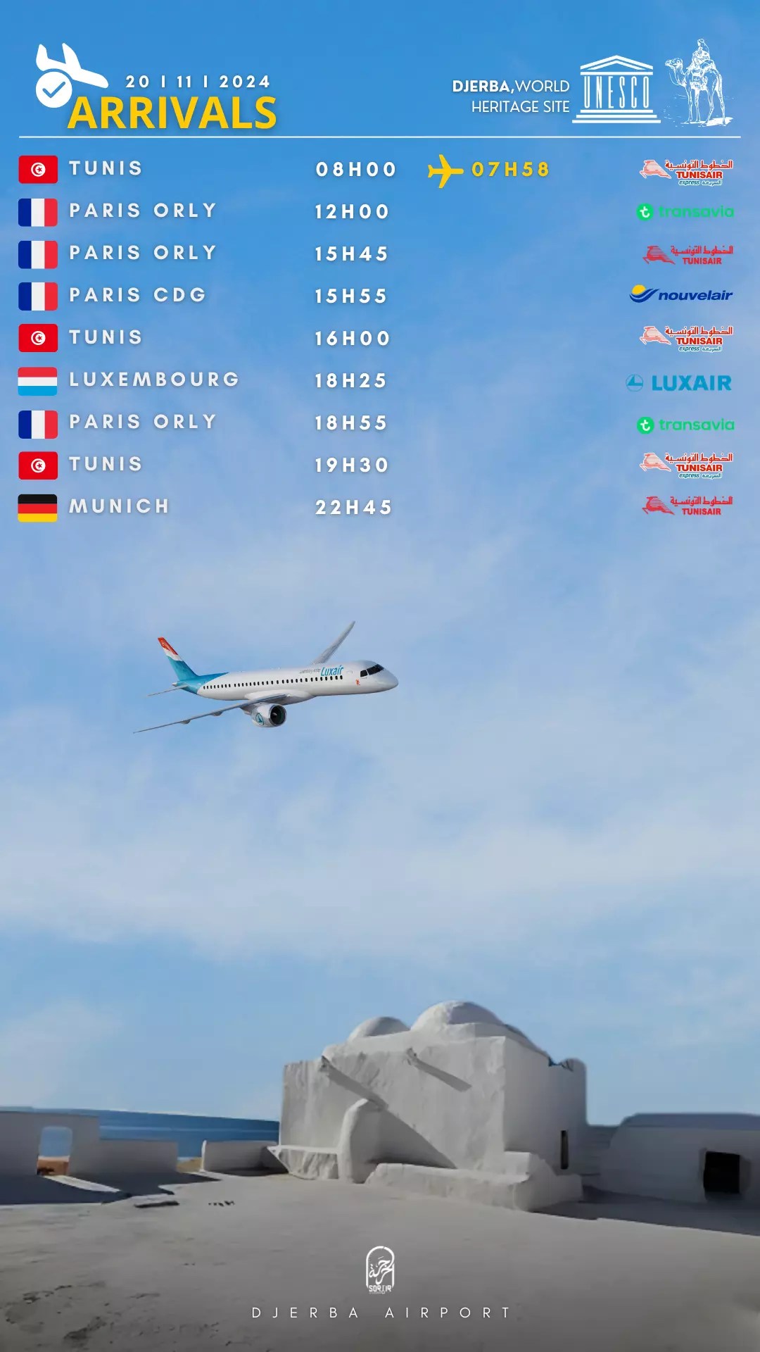 arrivals djerba